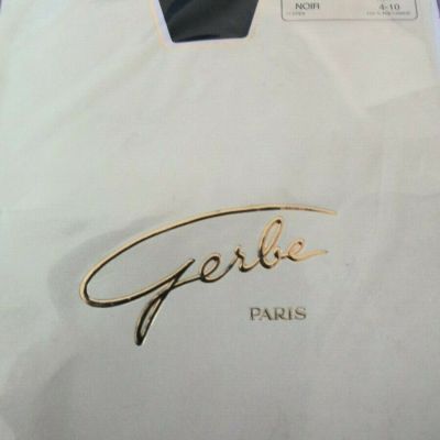 Gerbe Paris Jarretiere Opaq Noir  Stockings Vintage Quality New